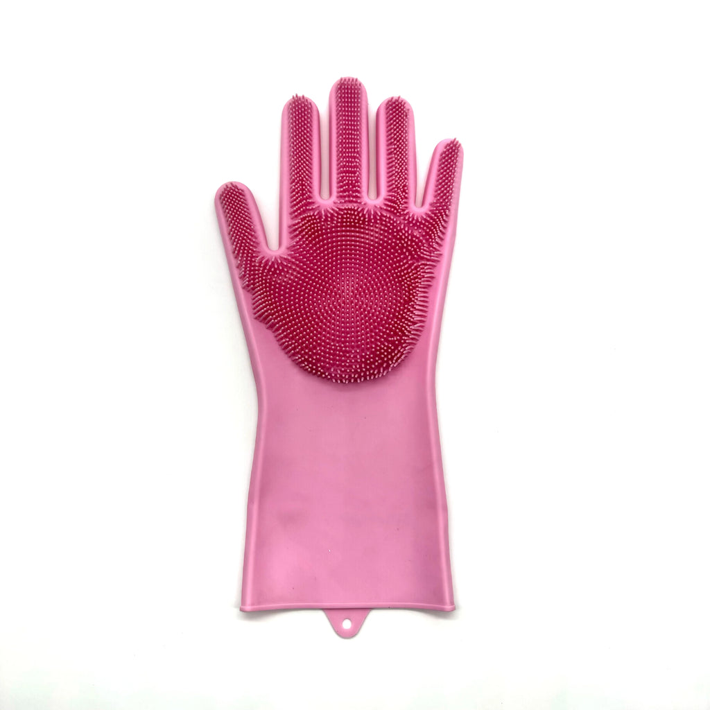 Multi-Use Silicone Cleaning Gloves with Scrub Brush