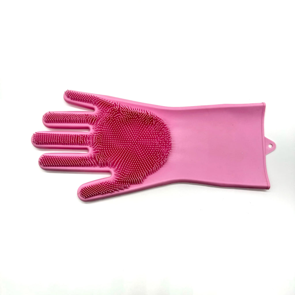 Multi-Use Silicone Cleaning Gloves with Scrub Brush