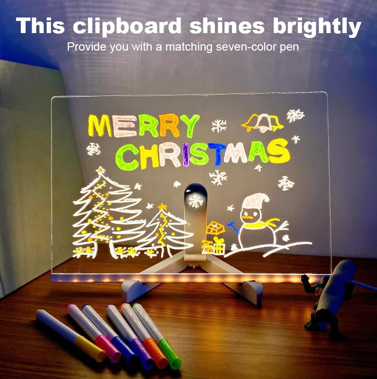 LED Glow Drawing Board for Kids