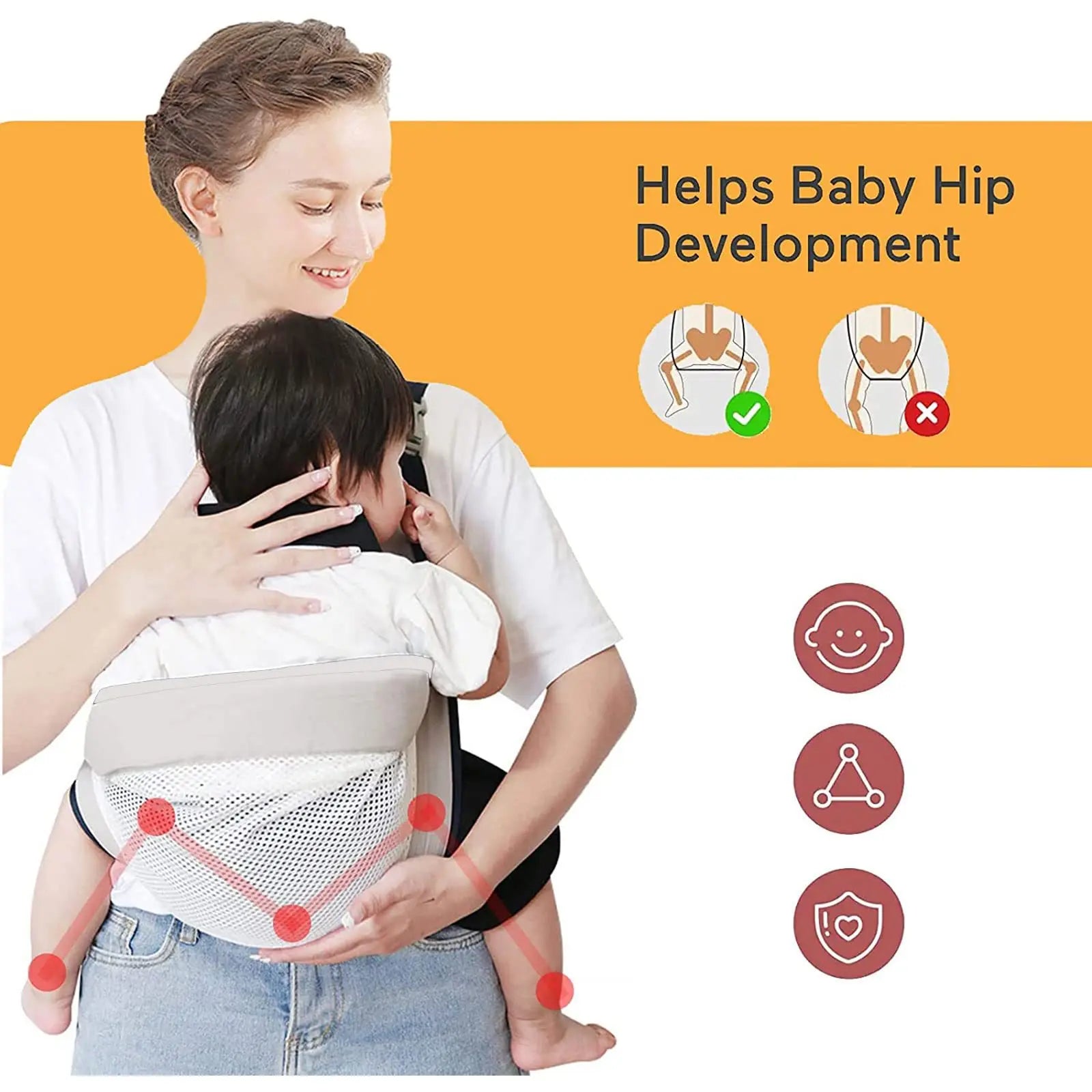 Comfortable Baby Hip Seat Sling Carrier