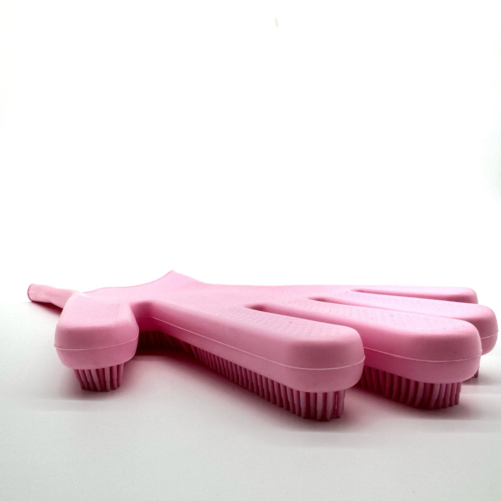Multi-Use Silicone Cleaning Gloves with Scrub Brush