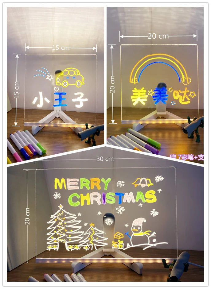 LED Glow Drawing Board for Kids